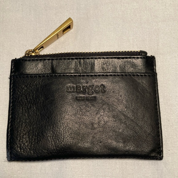 Margot New York leather Betty zip card wallet black - Picture 1 of 16